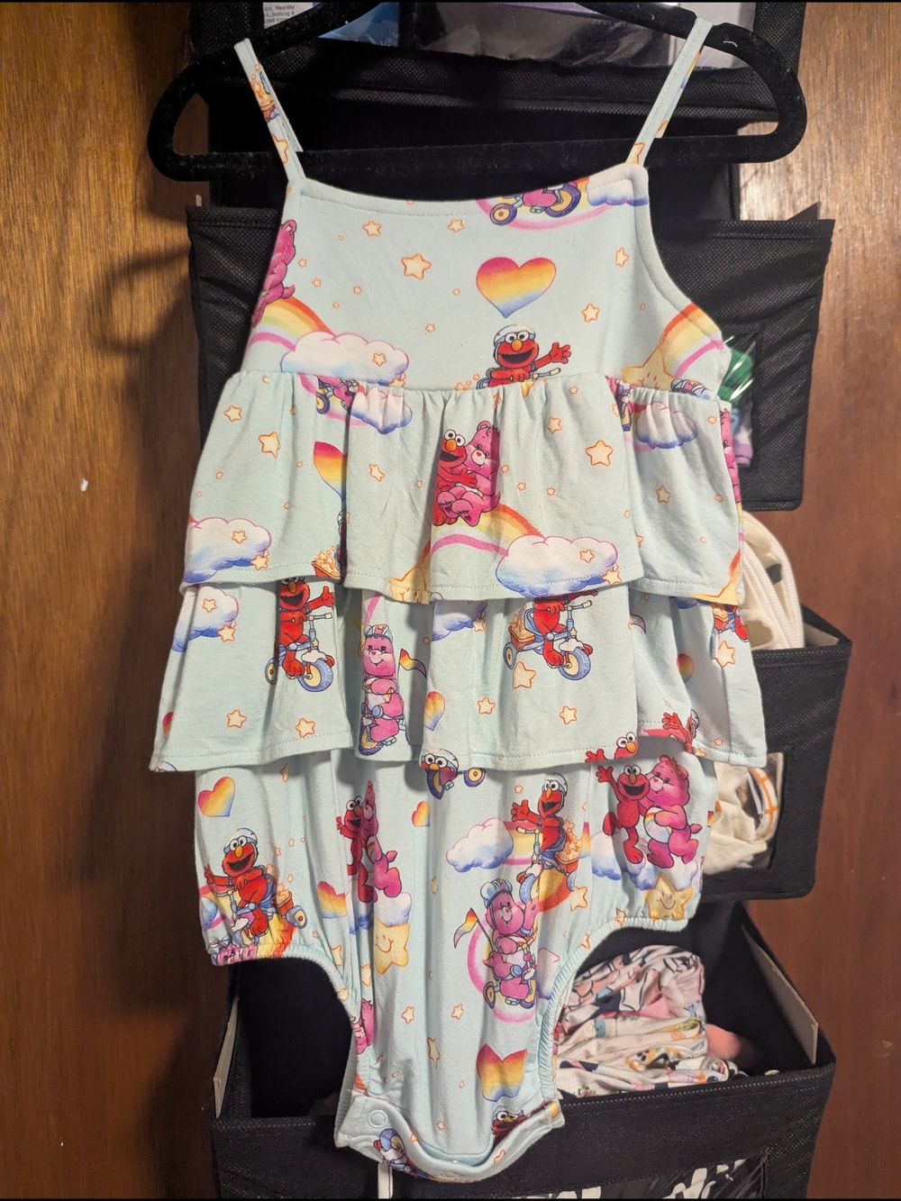 Posh Peanut Sesame Street x Care Bears Ruffle Romper